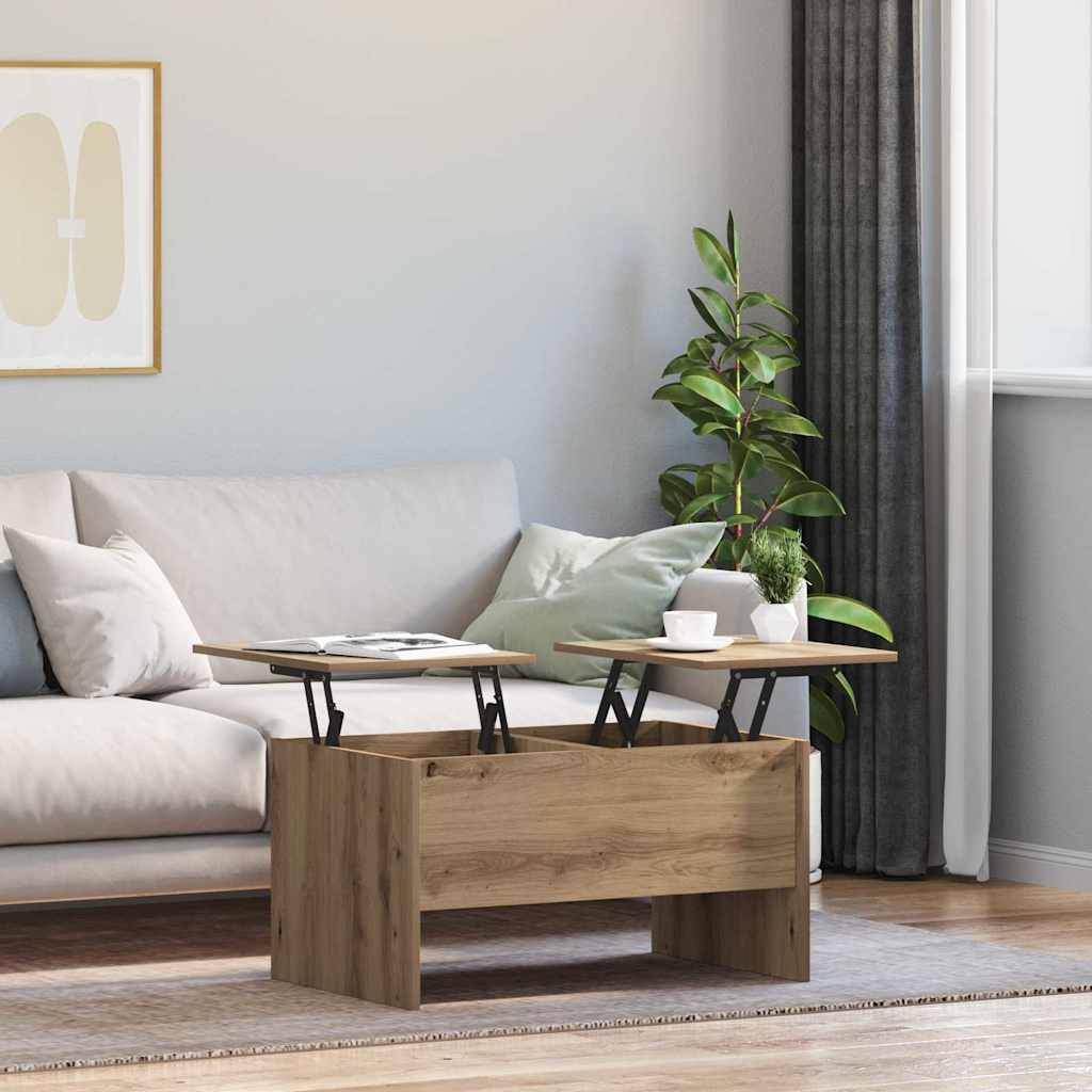 vidaXL Couchtisch Artisan-Eiche 102 x 50,5 x 46,5 cm Holzwerkstoff