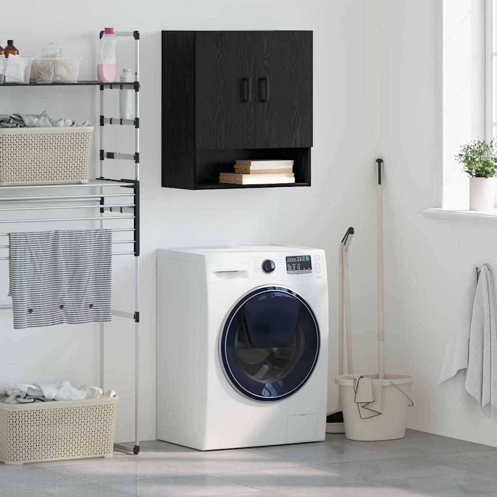 vidaXL Wandschrank Schwarz Eichen-Optik 60 x 31 x 70 cm Holzwerkstoff