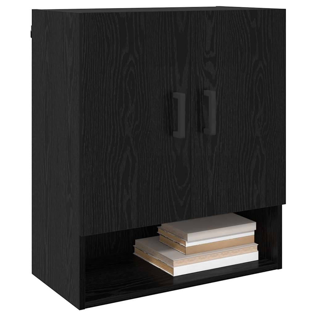 vidaXL Wandschrank Schwarz Eichen-Optik 60 x 31 x 70 cm Holzwerkstoff