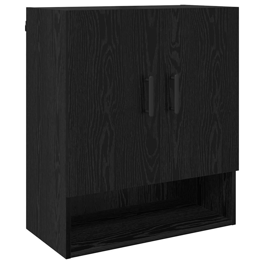 vidaXL Wandschrank Schwarz Eichen-Optik 60 x 31 x 70 cm Holzwerkstoff