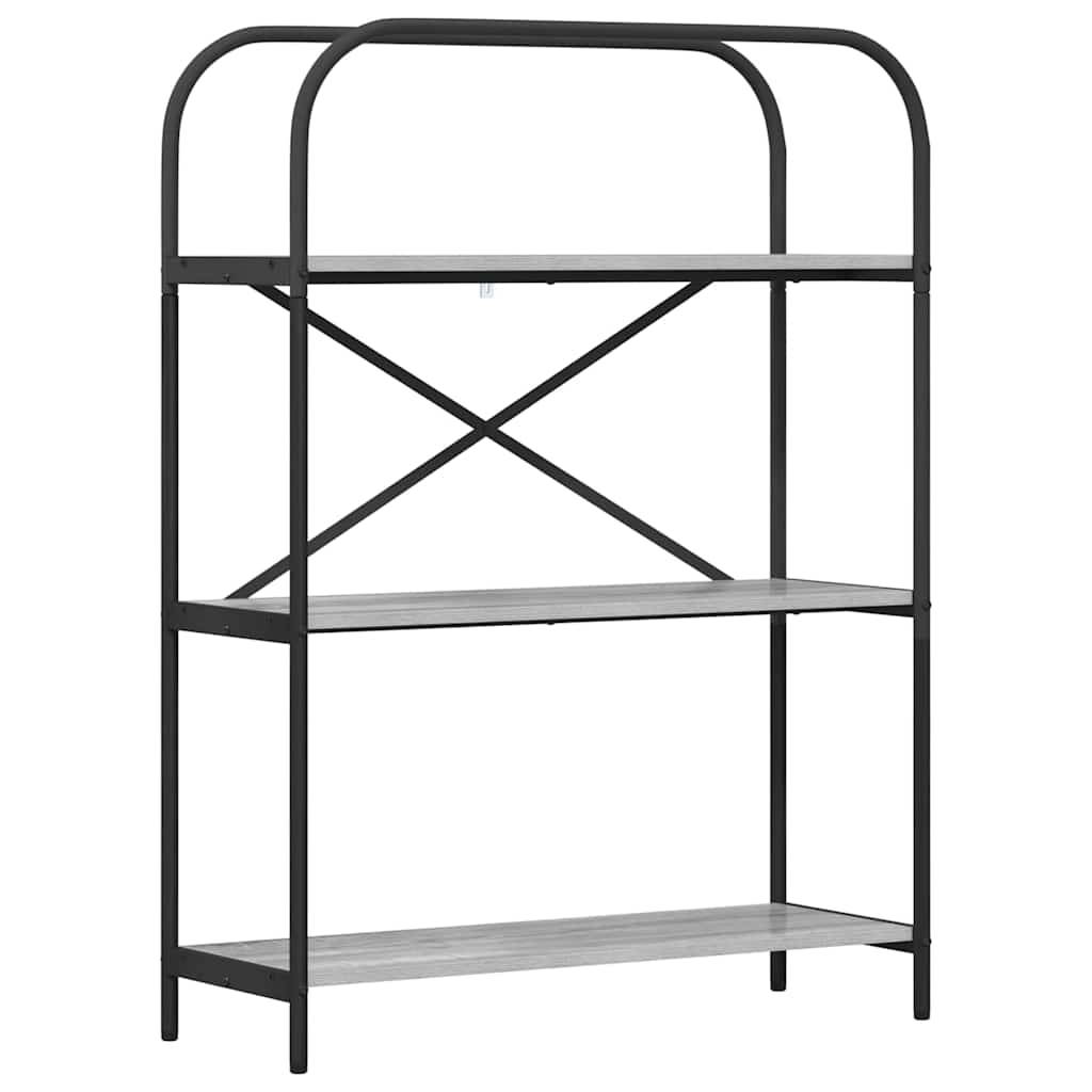 vidaXL Bücherregal Graues Sonoma 80 x 30 x 109 cm Holzwerkstoff