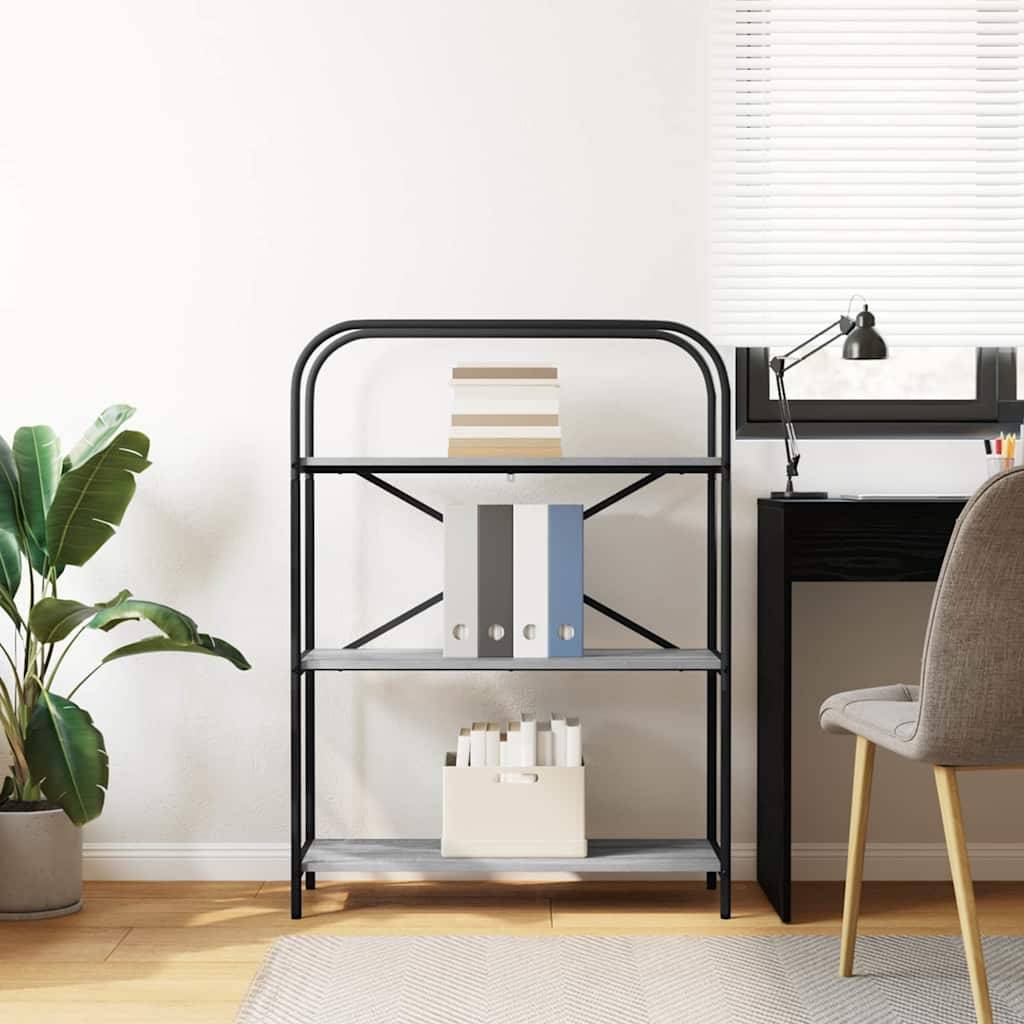 vidaXL Bücherregal Graues Sonoma 80 x 30 x 109 cm Holzwerkstoff