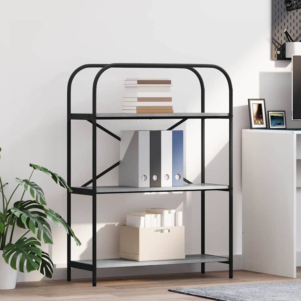 vidaXL Bücherregal Graues Sonoma 80 x 30 x 109 cm Holzwerkstoff