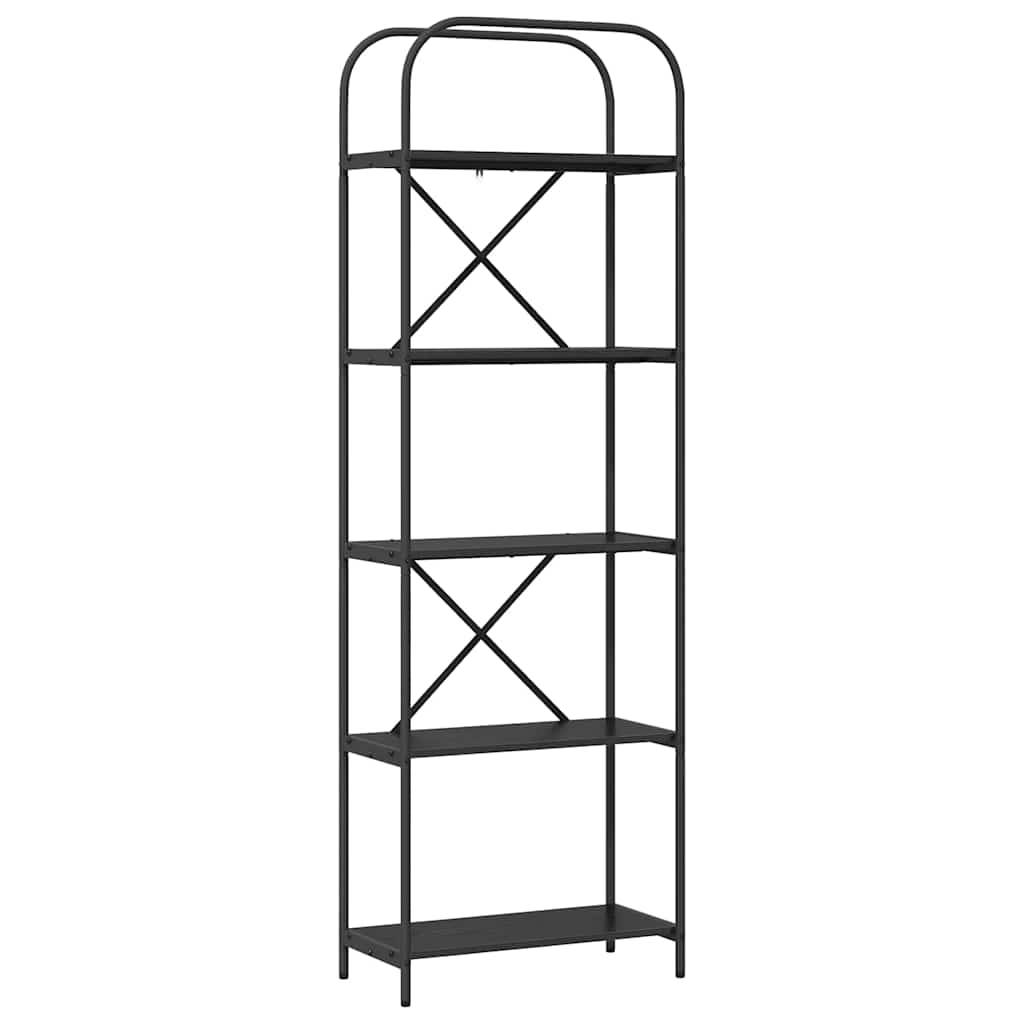 vidaXL Bücherregal Schwarz Eichen-Optik 60 x 30 x 183 cm Holzwerkstoff