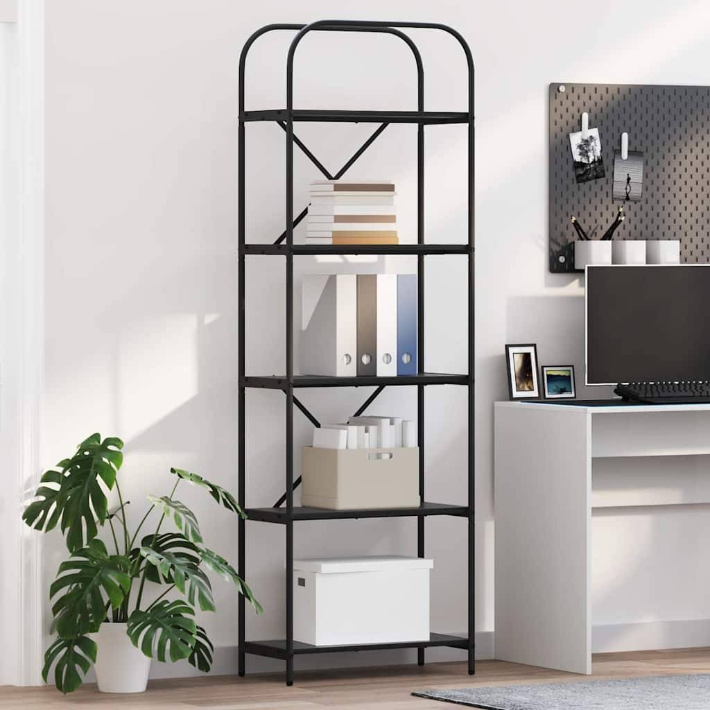 vidaXL Bücherregal Schwarz Eichen-Optik 60 x 30 x 183 cm Holzwerkstoff