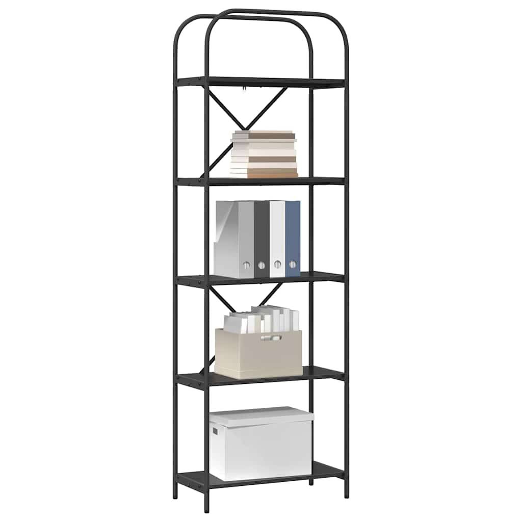 vidaXL Bücherregal Schwarz Eichen-Optik 60 x 30 x 183 cm Holzwerkstoff