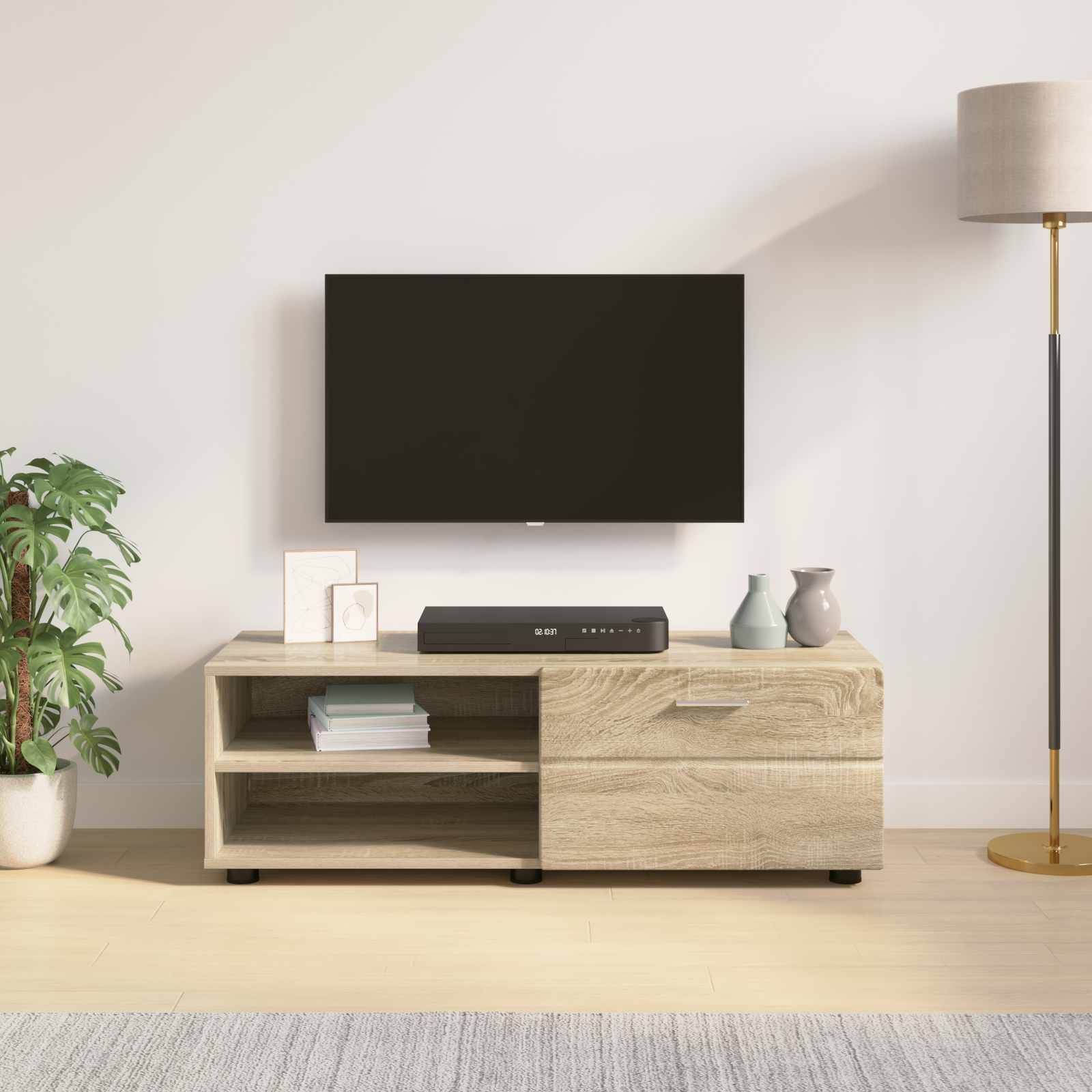 vidaXL Holzschrank Sonoma-Eiche 100,5 x 39 x 30 cm Holzwerkstoff
