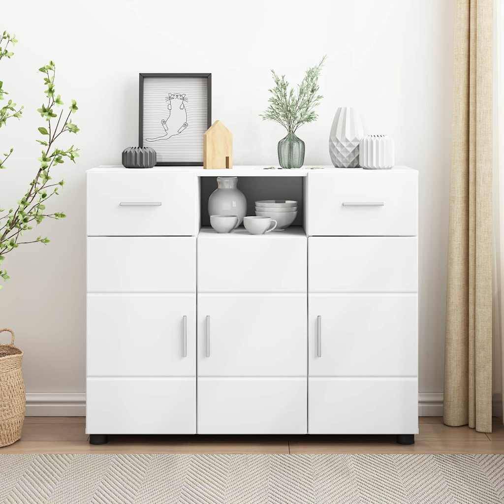 vidaXL Holzschrank mit Speicher Weiß 88,5 x 30,5 x 73 cm Holzwerkstoff