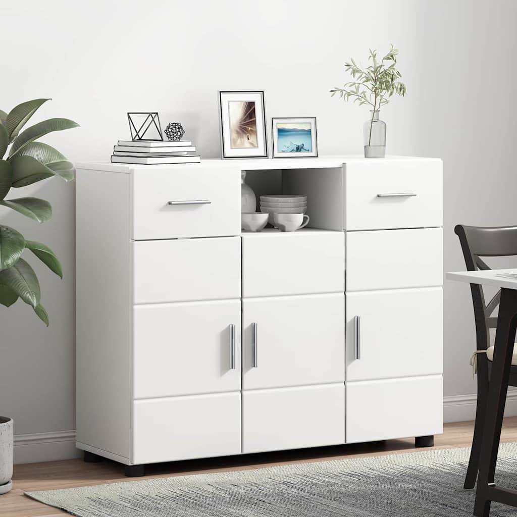 vidaXL Holzschrank mit Speicher Weiß 88,5 x 30,5 x 73 cm Holzwerkstoff
