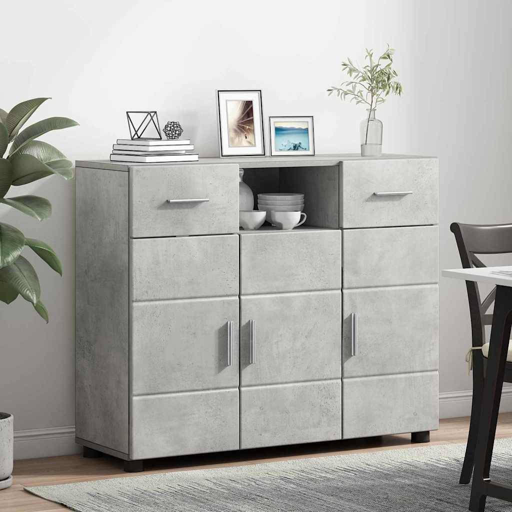 vidaXL Holzschrank Beton Grau 88,5 x 30,5 x 73 cm Holzwerkstoff