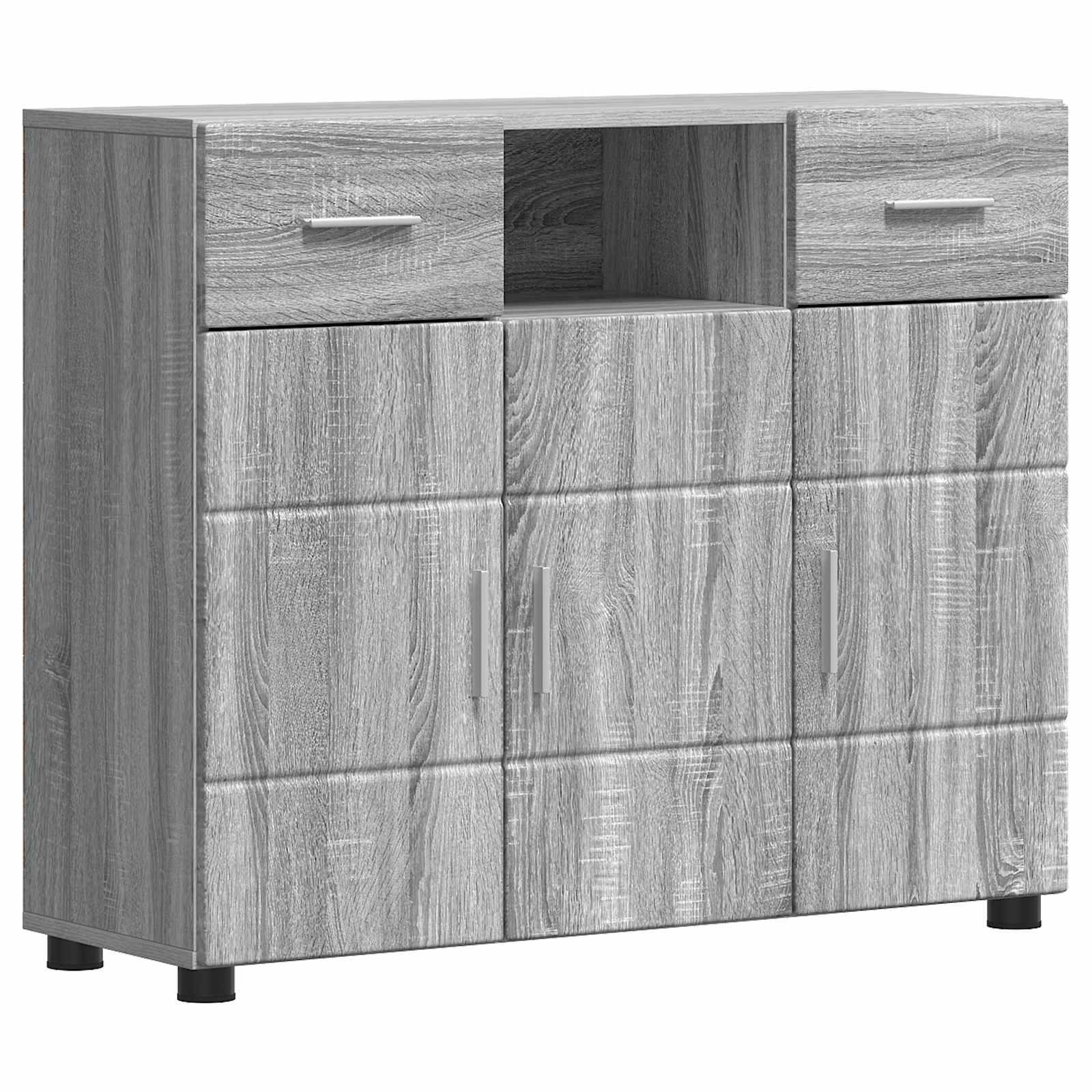 vidaXL Holzschrank Graues Sonoma 88,5 x 30,5 x 73 cm Holzwerkstoff