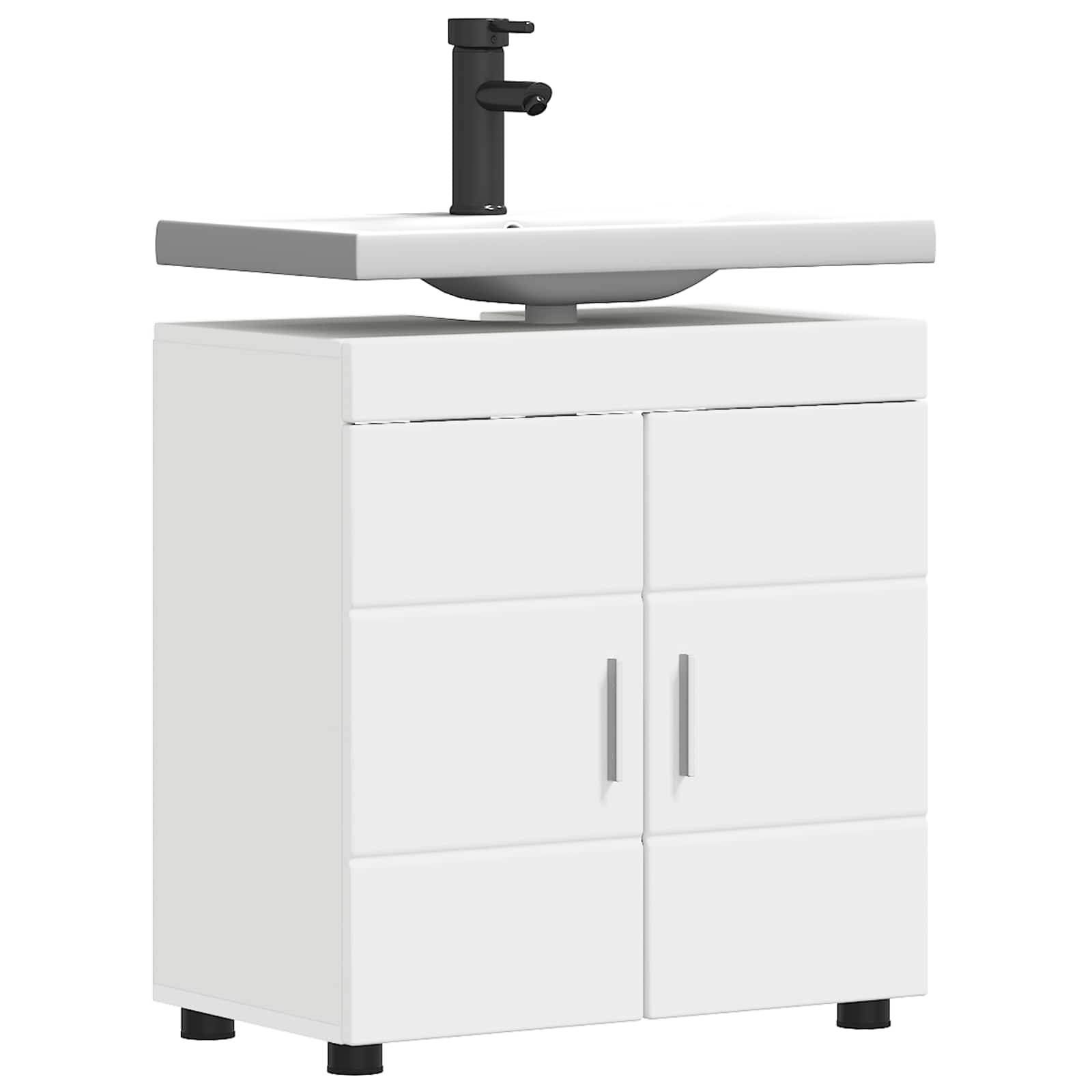 vidaXL Badezimmerschrank-Set TULUM Weiß 60 x 34 x 63 cm Holzwerkstoff