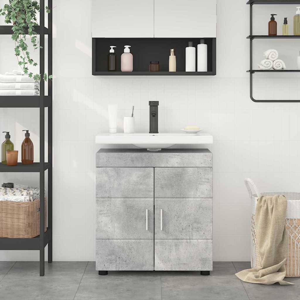 vidaXL Badezimmerschrank-Set TULUM Beton Grau 60 x 34 x 63 cm