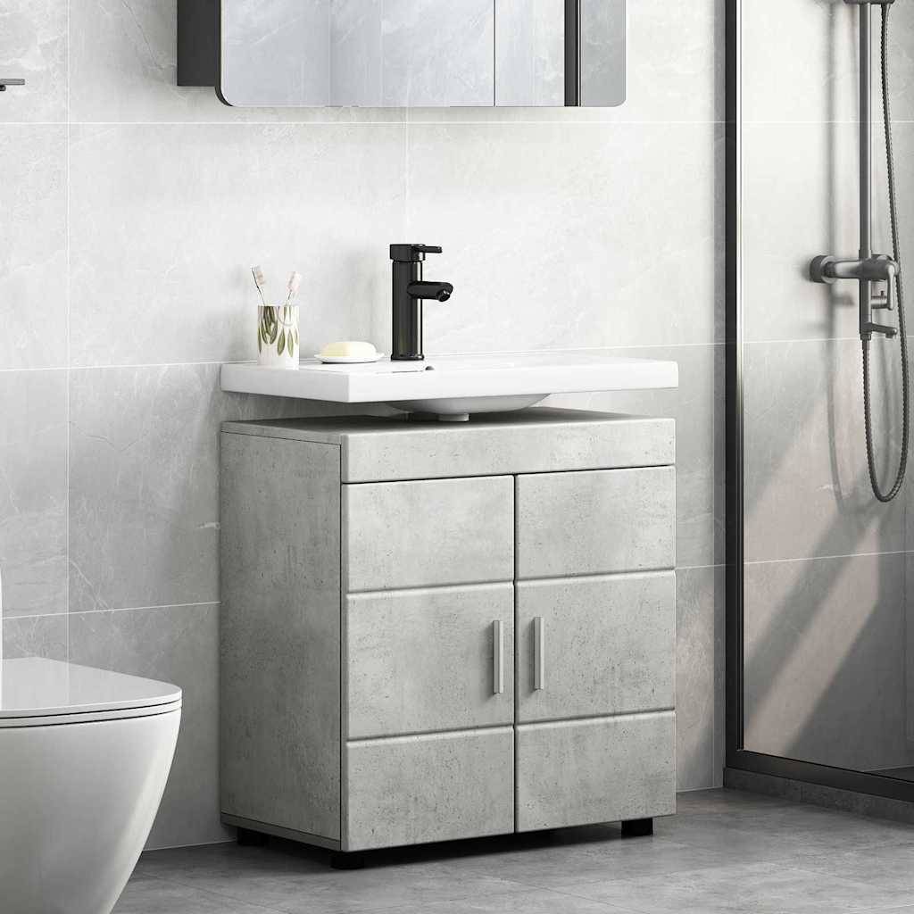 vidaXL Badezimmerschrank-Set TULUM Beton Grau 60 x 34 x 63 cm