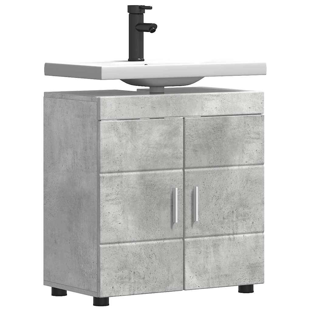 vidaXL Badezimmerschrank-Set TULUM Beton Grau 60 x 34 x 63 cm