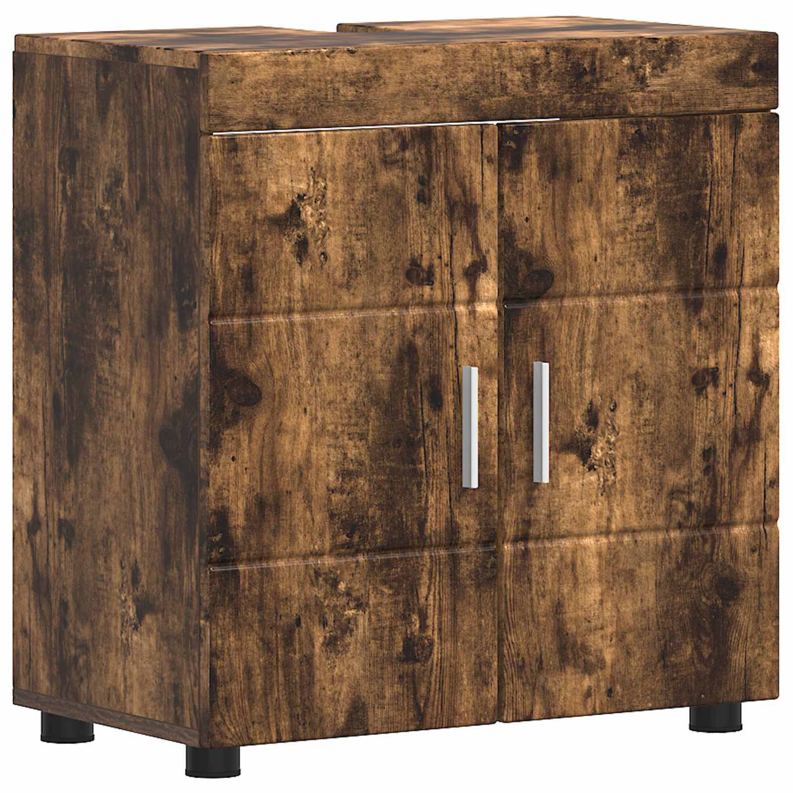 vidaXL Badezimmerschrank-Set TULUM Geräucherte Eiche 60 x 34 x 63 cm