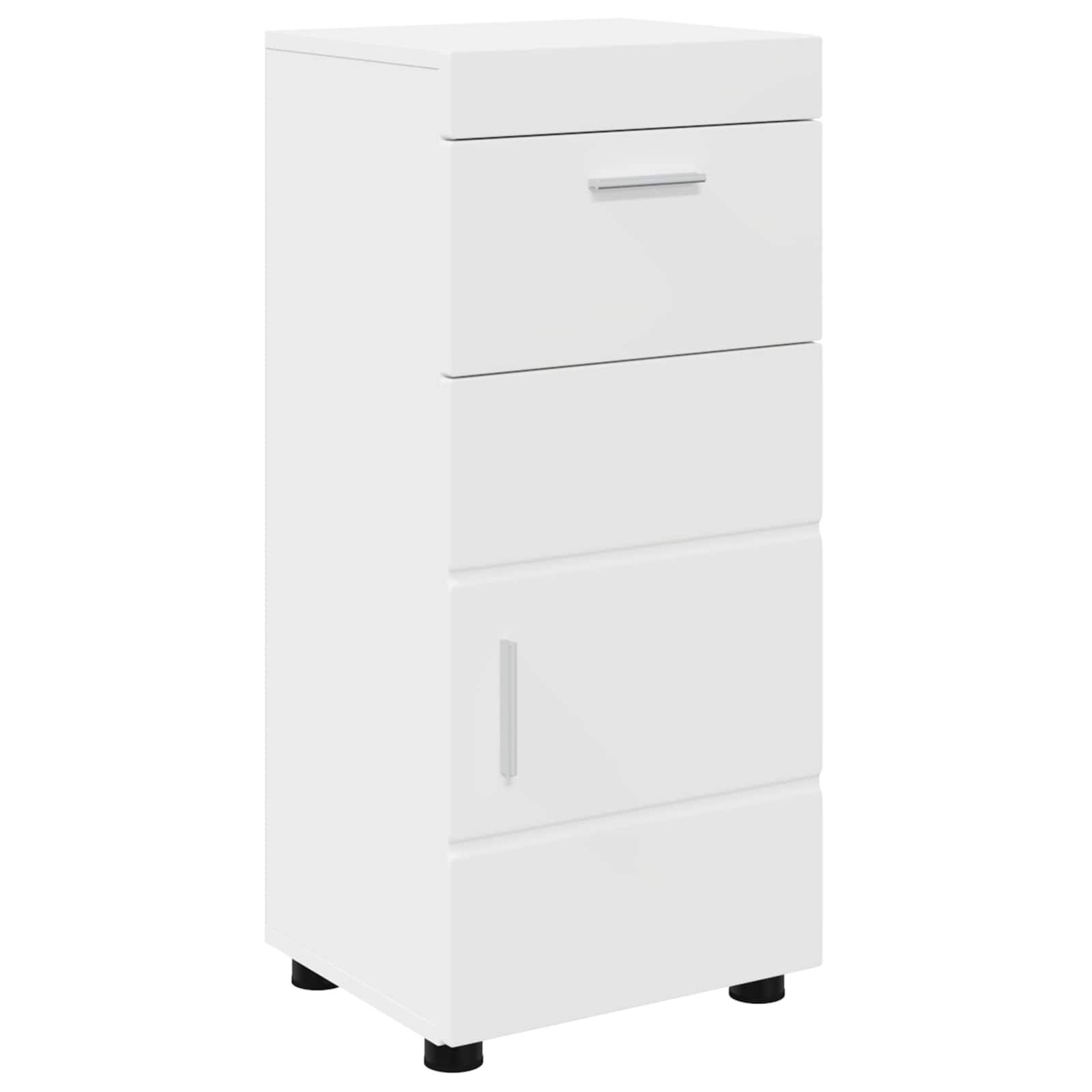 vidaXL Badezimmerschrank-Set mit Speicher TULUM Weiß 37 x 31,5 x 82 cm