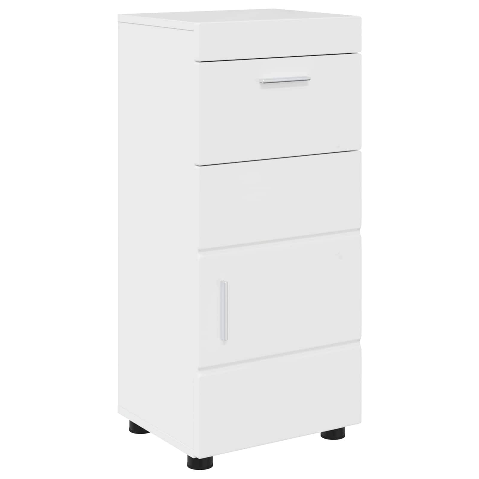 vidaXL Badezimmerschrank-Set TULUM Hochglanz Weiß 37 x 31,5 x 82 cm