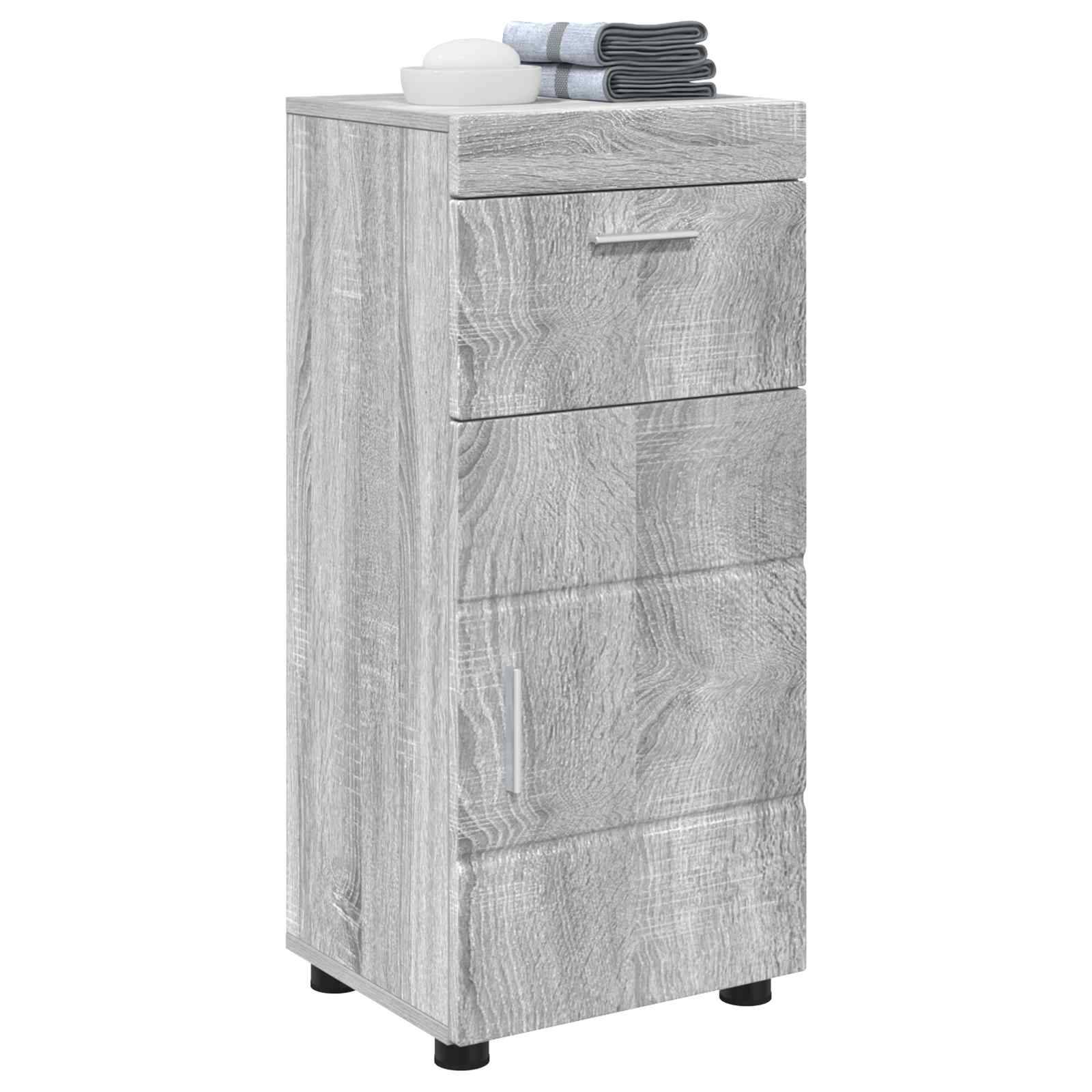 vidaXL Badezimmerschrank-Set TULUM Graues Sonoma 37 x 31,5 x 82 cm