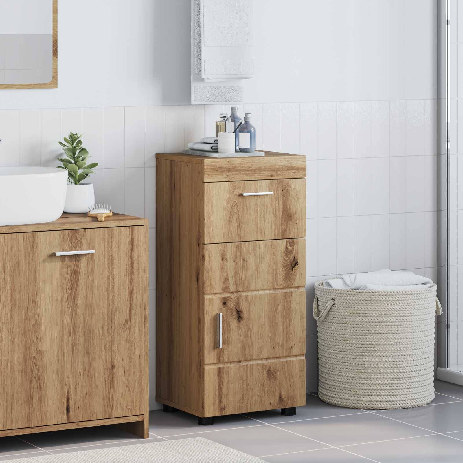 vidaXL Badezimmerschrank-Set TULUM Artisan-Eiche 37 x 31,5 x 82 cm