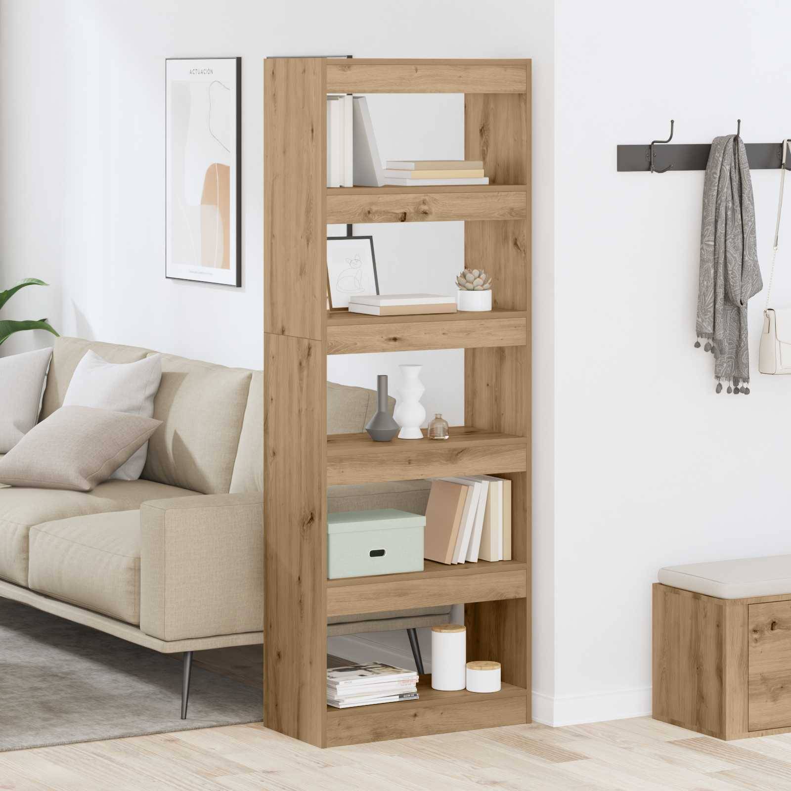 vidaXL Bücherregal Artisan-Eiche 60 x 30 x 166 cm Holzwerkstoff