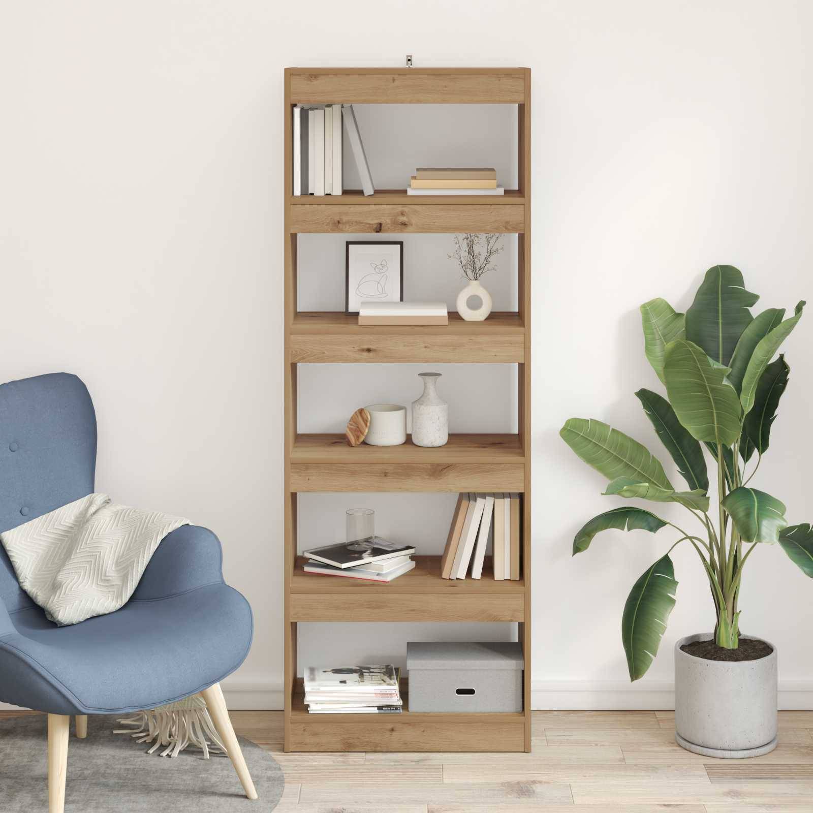vidaXL Bücherregal Artisan-Eiche 60 x 30 x 166 cm Holzwerkstoff