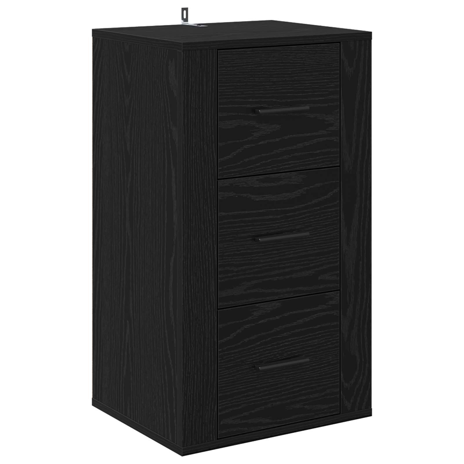 vidaXL Sideboard Schwarz Eichen-Optik 40 x 33 x 70 cm Holzwerkstoff