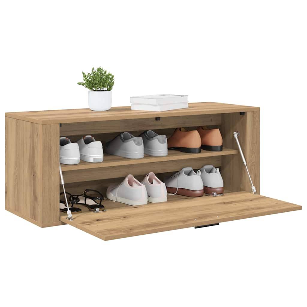 vidaXL Schuhschrank Artisan-Eiche 100 x 35 x 38 cm Holzwerkstoff