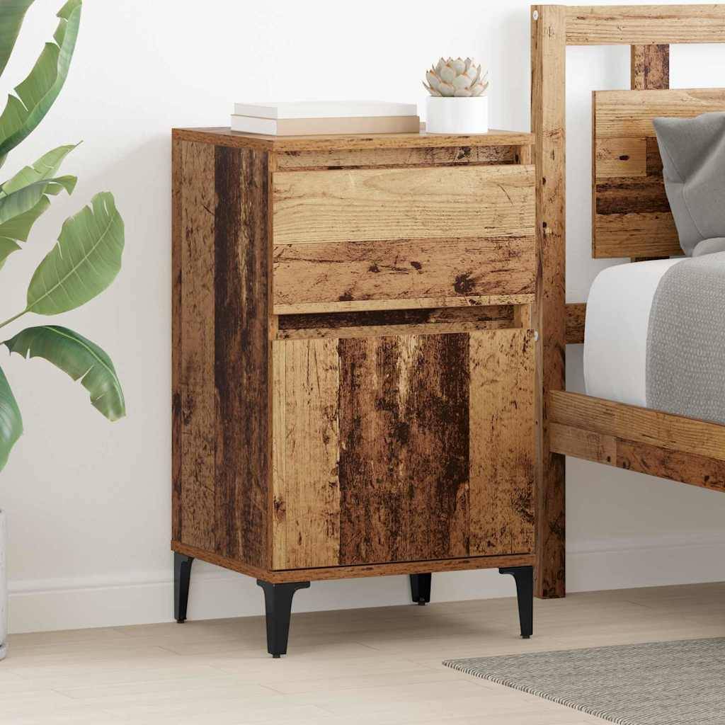 vidaXL Nachttisch 2 pcs Altholz 40 x 35 x 70 cm Holzwerkstoff