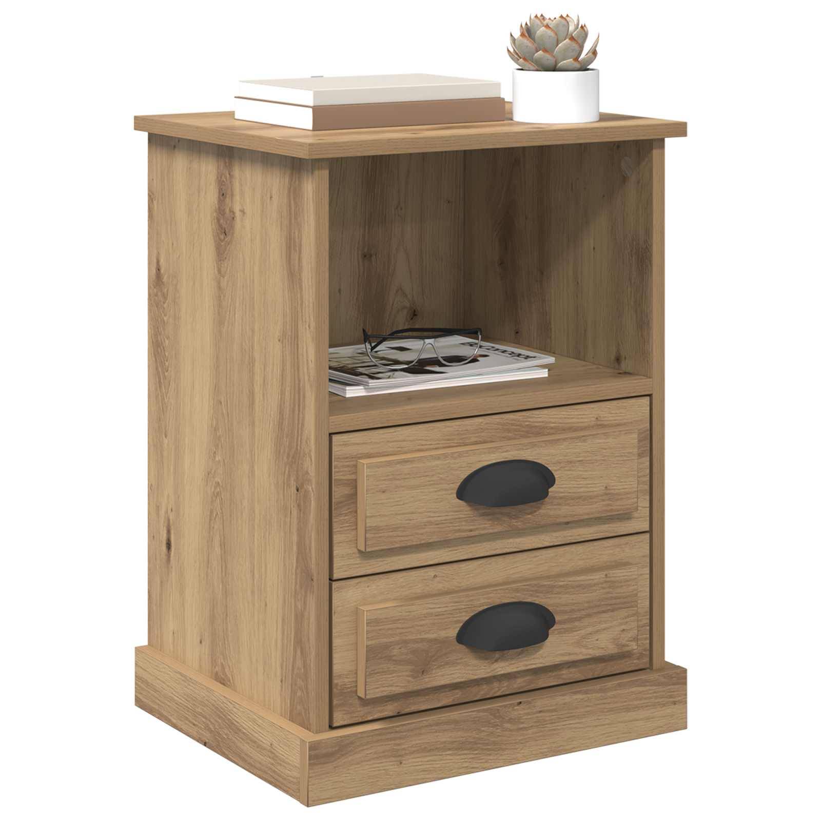 vidaXL Nachttisch Artisan-Eiche 36 x 43 x 60 cm Holzwerkstoff