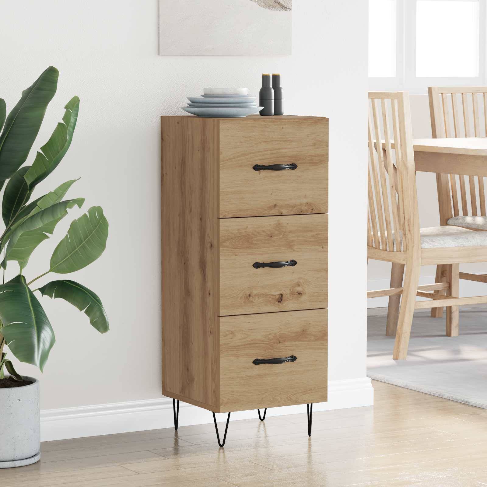 vidaXL Sideboard Artisan-Eiche 34 x 34,5 x 90 cm Holzwerkstoff