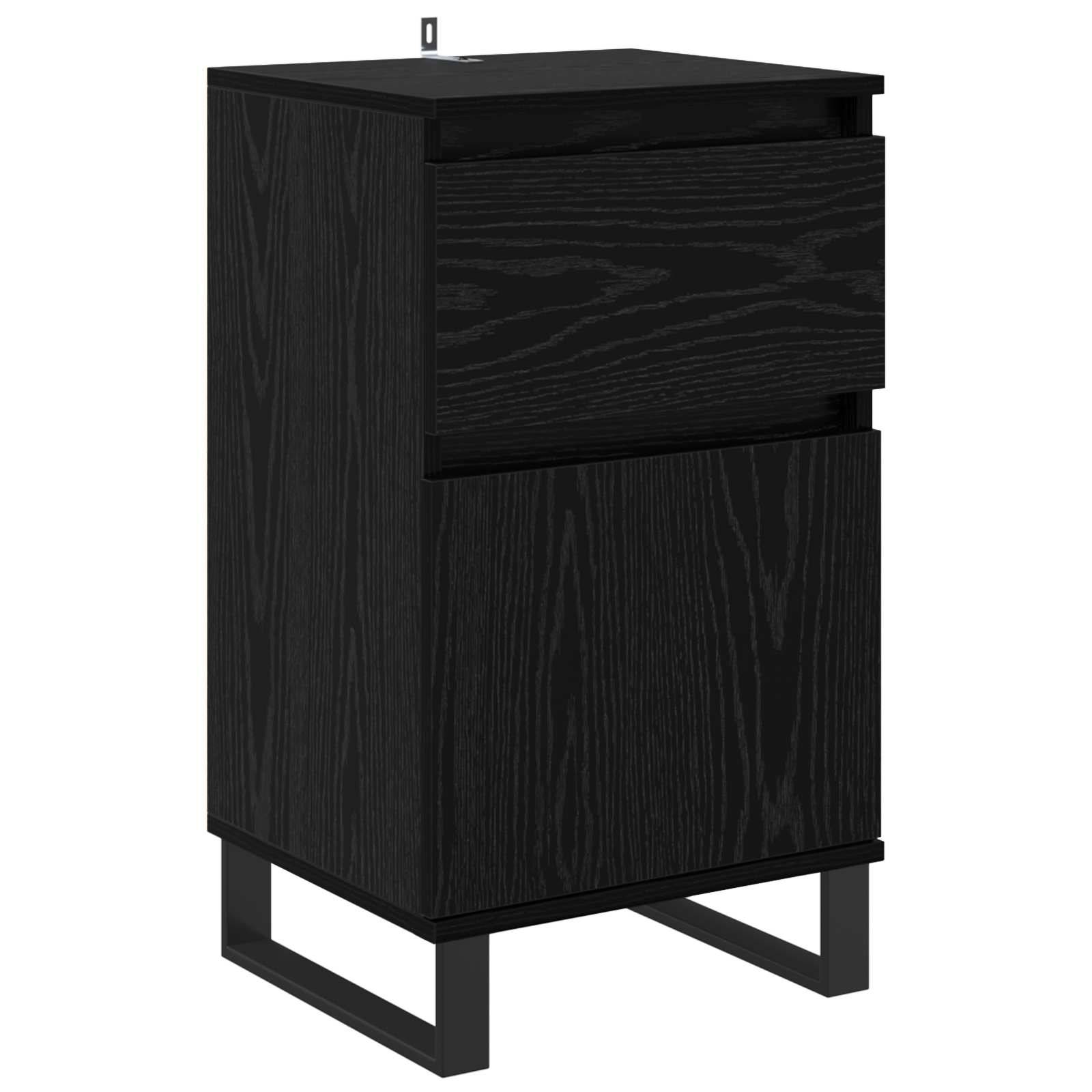 vidaXL Sideboard Schwarz Eichen-Optik 35 x 40 x 70 cm Holzwerkstoff