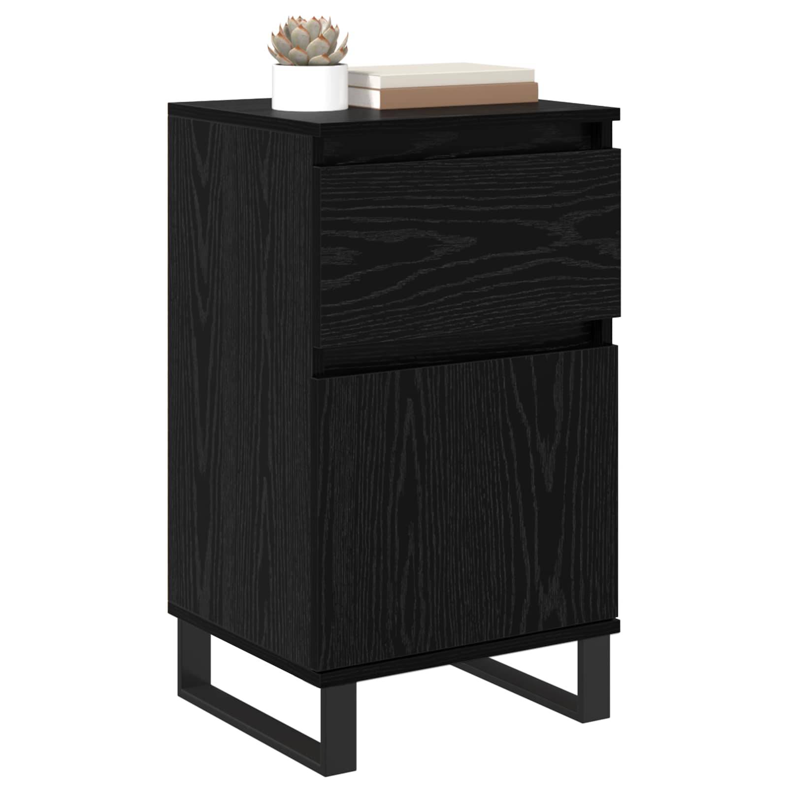 vidaXL Sideboard Schwarz Eichen-Optik 35 x 40 x 70 cm Holzwerkstoff