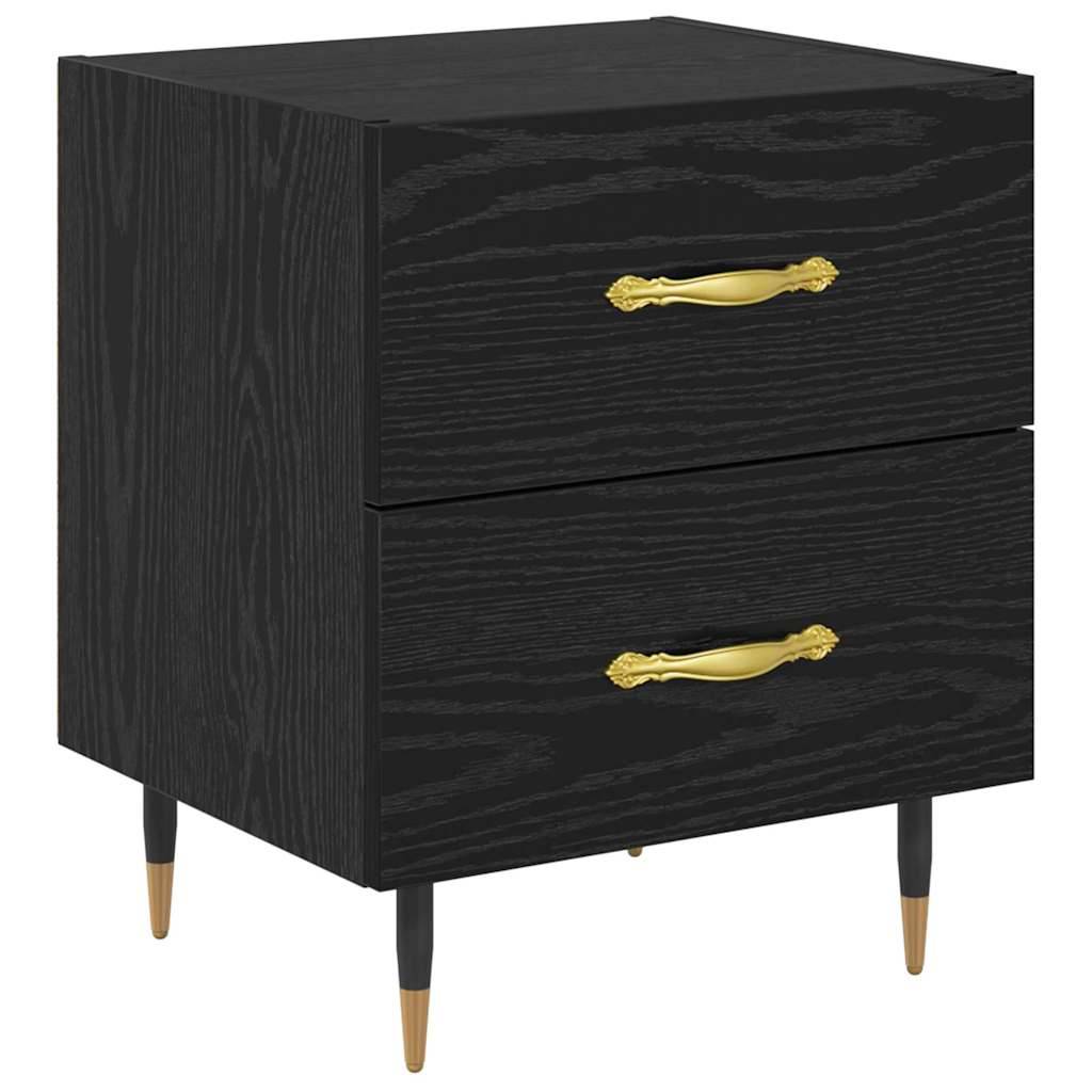 vidaXL Nachttisch Schwarz Eichen-Optik 40 x 35 x 47,5 cm Holzwerkstoff