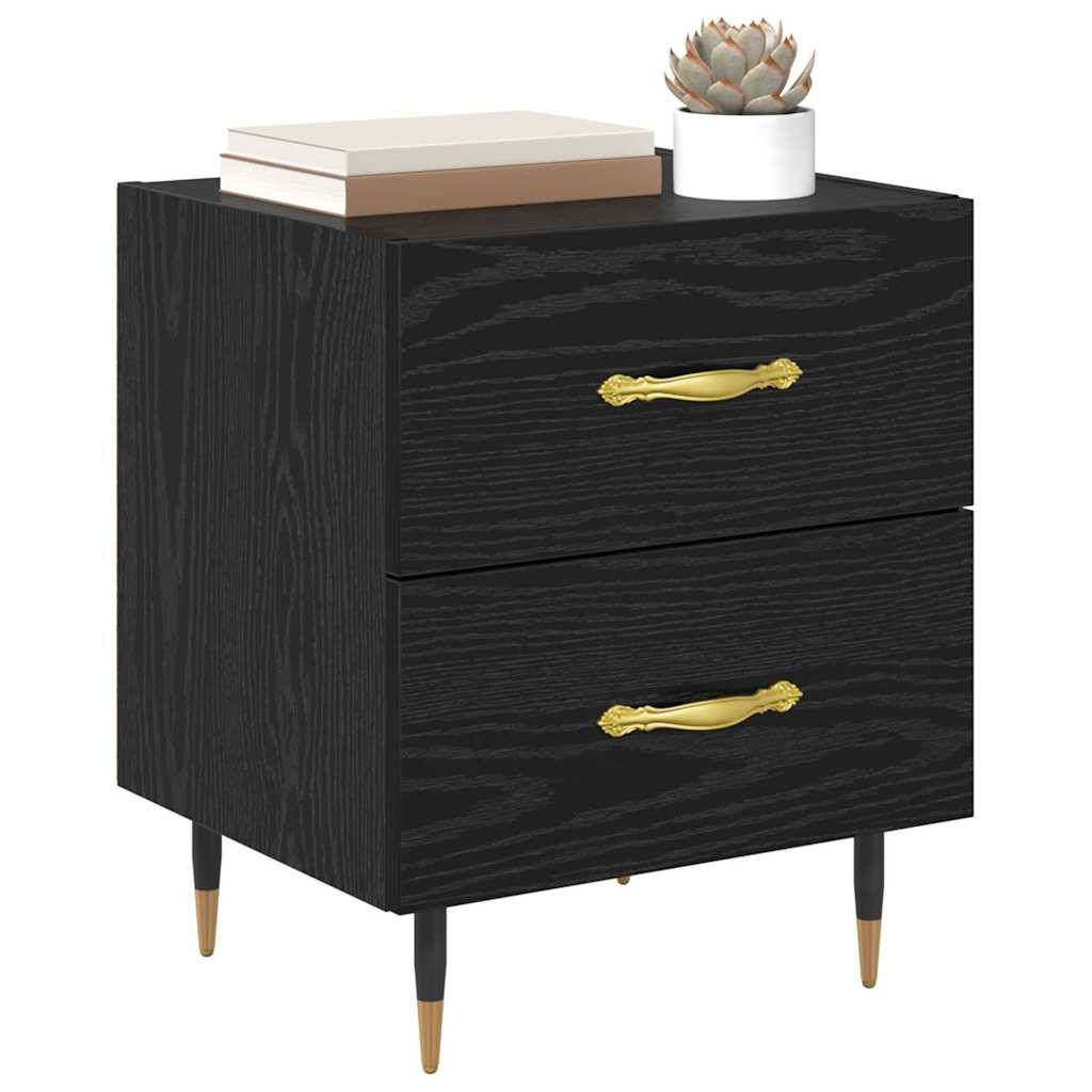 vidaXL Nachttisch Schwarz Eichen-Optik 40 x 35 x 47,5 cm Holzwerkstoff
