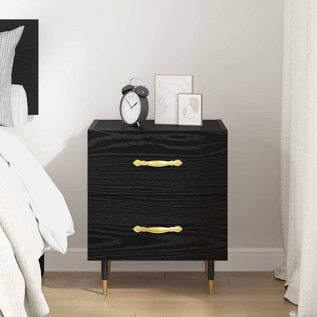 vidaXL Nachttisch Schwarz Eichen-Optik 40 x 35 x 47,5 cm Holzwerkstoff