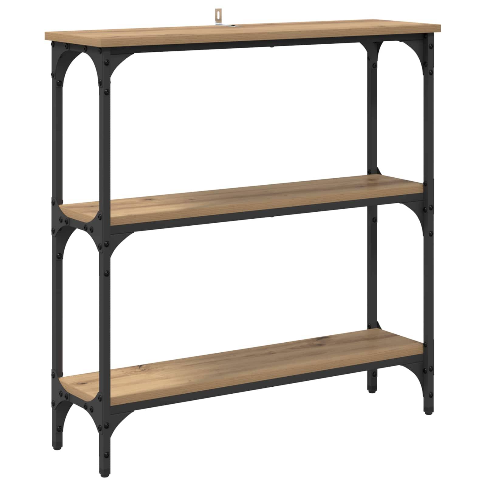 vidaXL Konsolentisch Artisan-Eiche 75 x 22,5 x 75 cm Holzwerkstoff