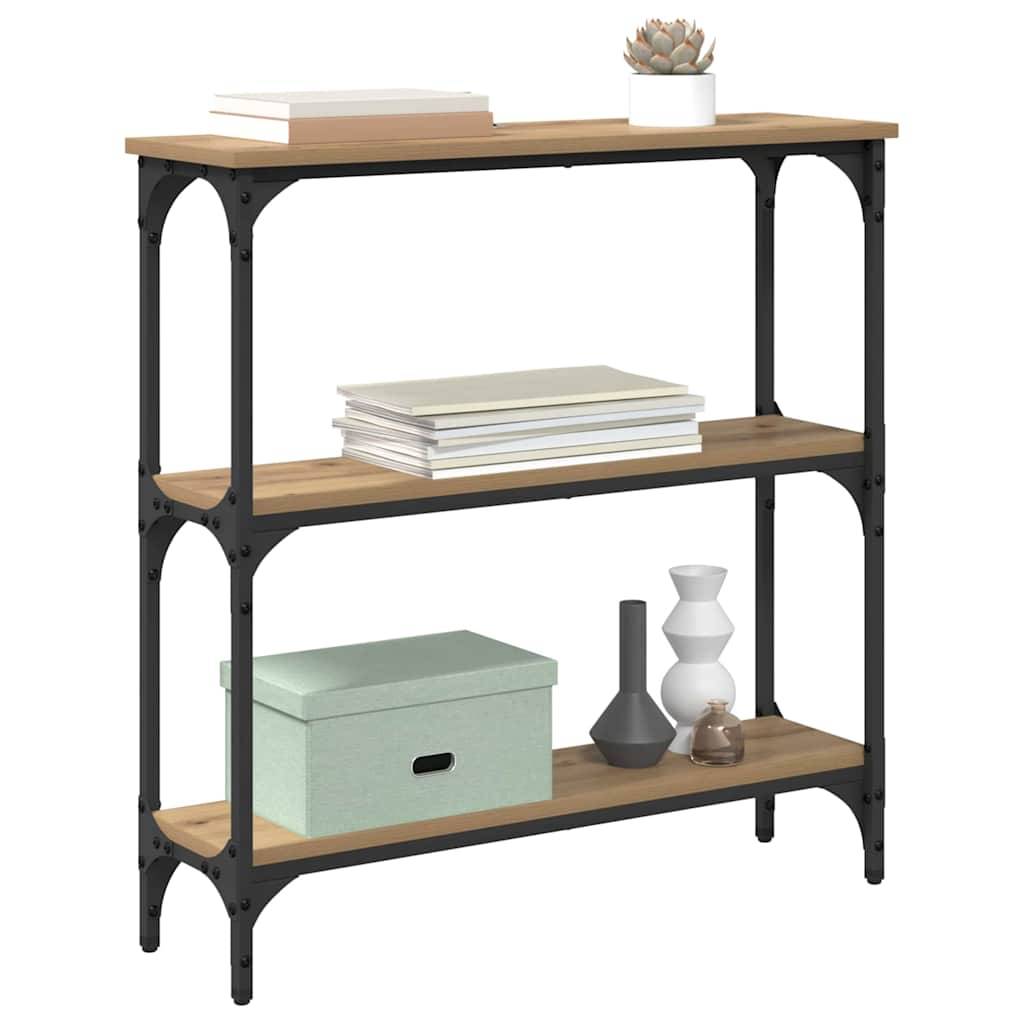 vidaXL Konsolentisch Artisan-Eiche 75 x 22,5 x 75 cm Holzwerkstoff