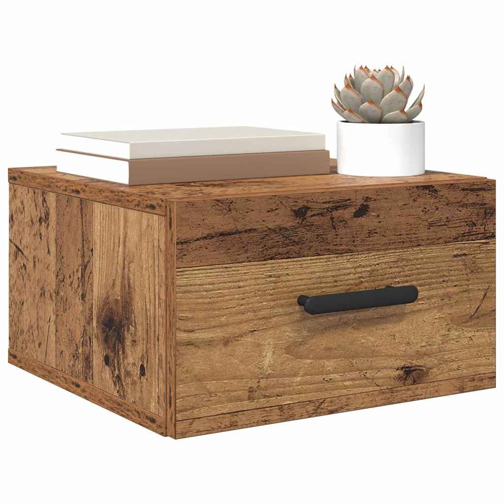 vidaXL Nachttisch 2 pcs Altholz 35 x 35 x 20 cm Holzwerkstoff