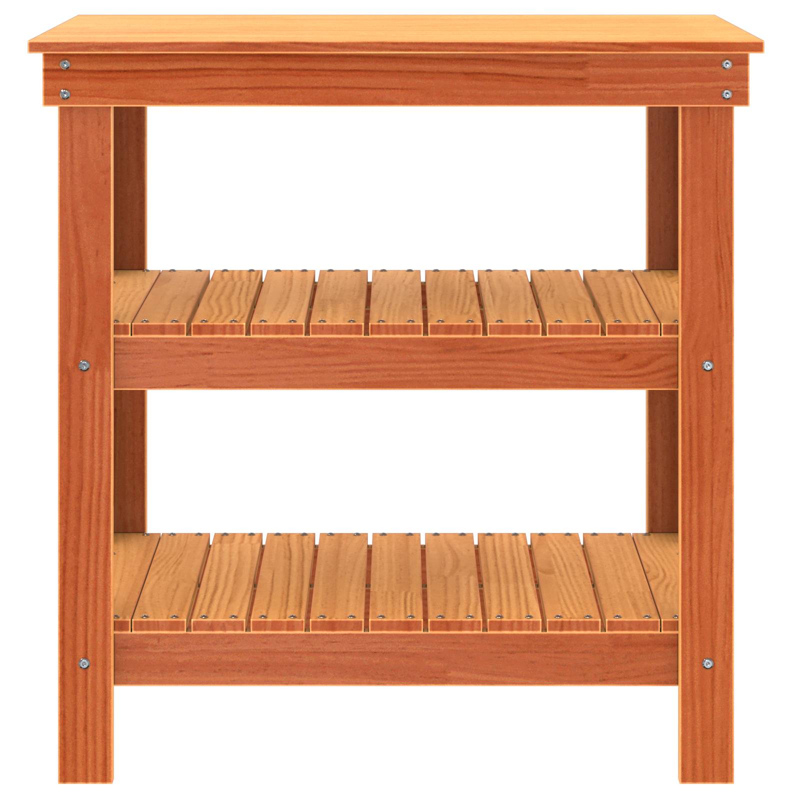 vidaXL Werkbank Wachsbraun 78,5 x 50 x 80 cm Massives Kiefernholz
