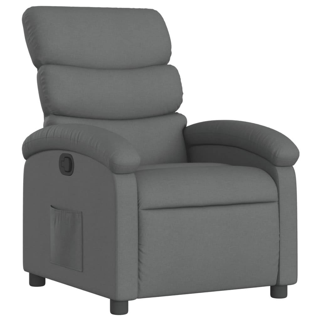 vidaXL Relaxsessel, Stoff, Dunkelgrau
