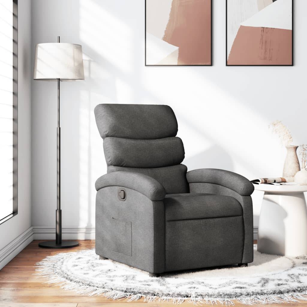 vidaXL Relaxsessel, Stoff, Dunkelgrau