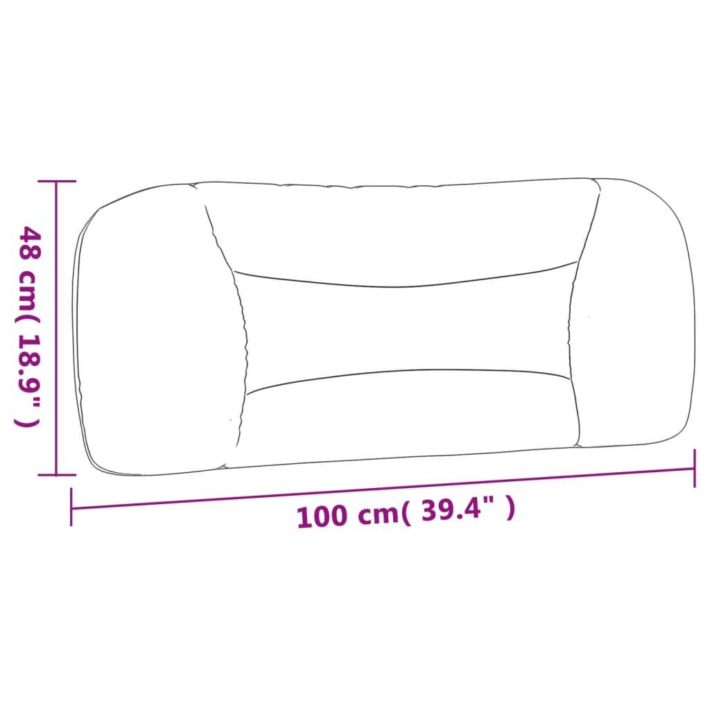 vidaXL Kopfteilkissen "Hvar" Hellgrau 100 cm Stoff