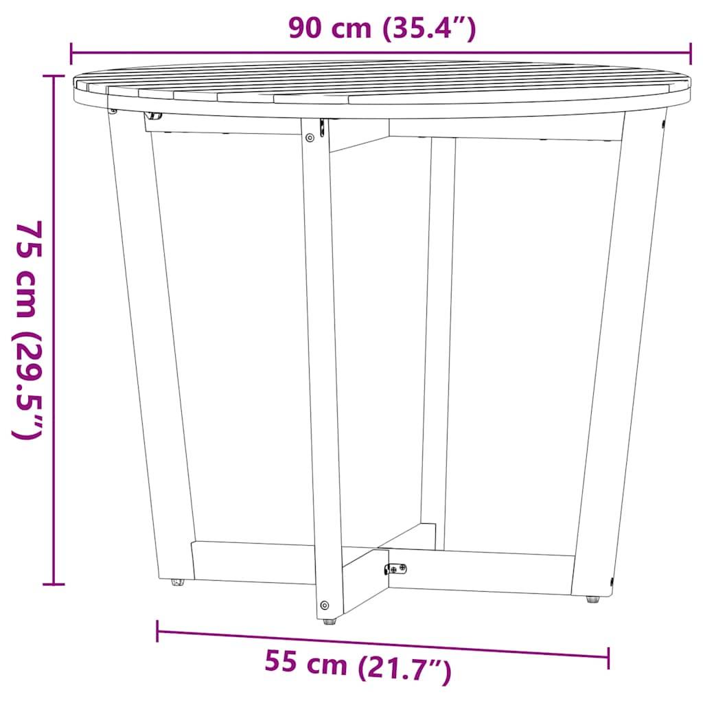 vidaXL 5-teiliges Garten-Ess-Set aus Massivholz Akazie