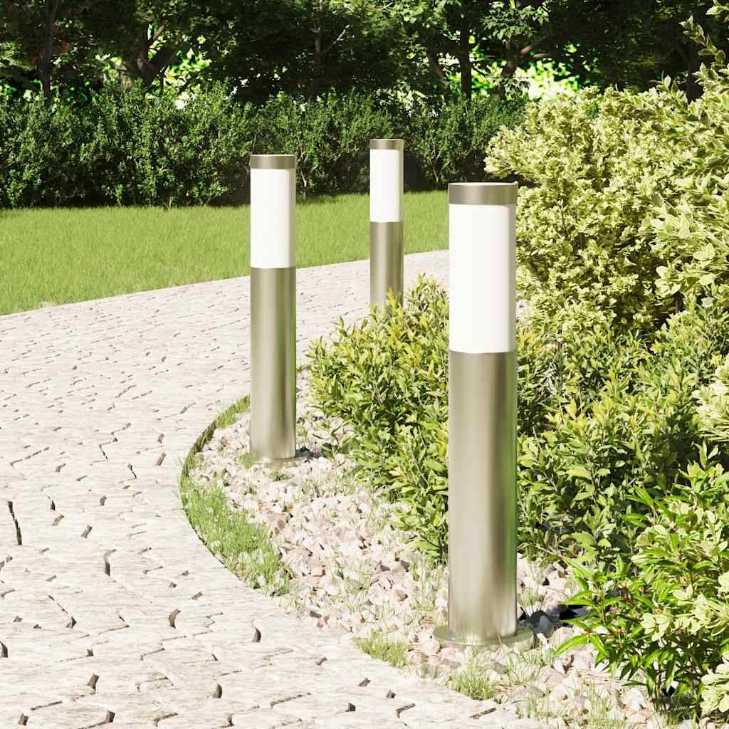 vidaXL Pollerleuchten 3er 50 cm Edelstahl IP44