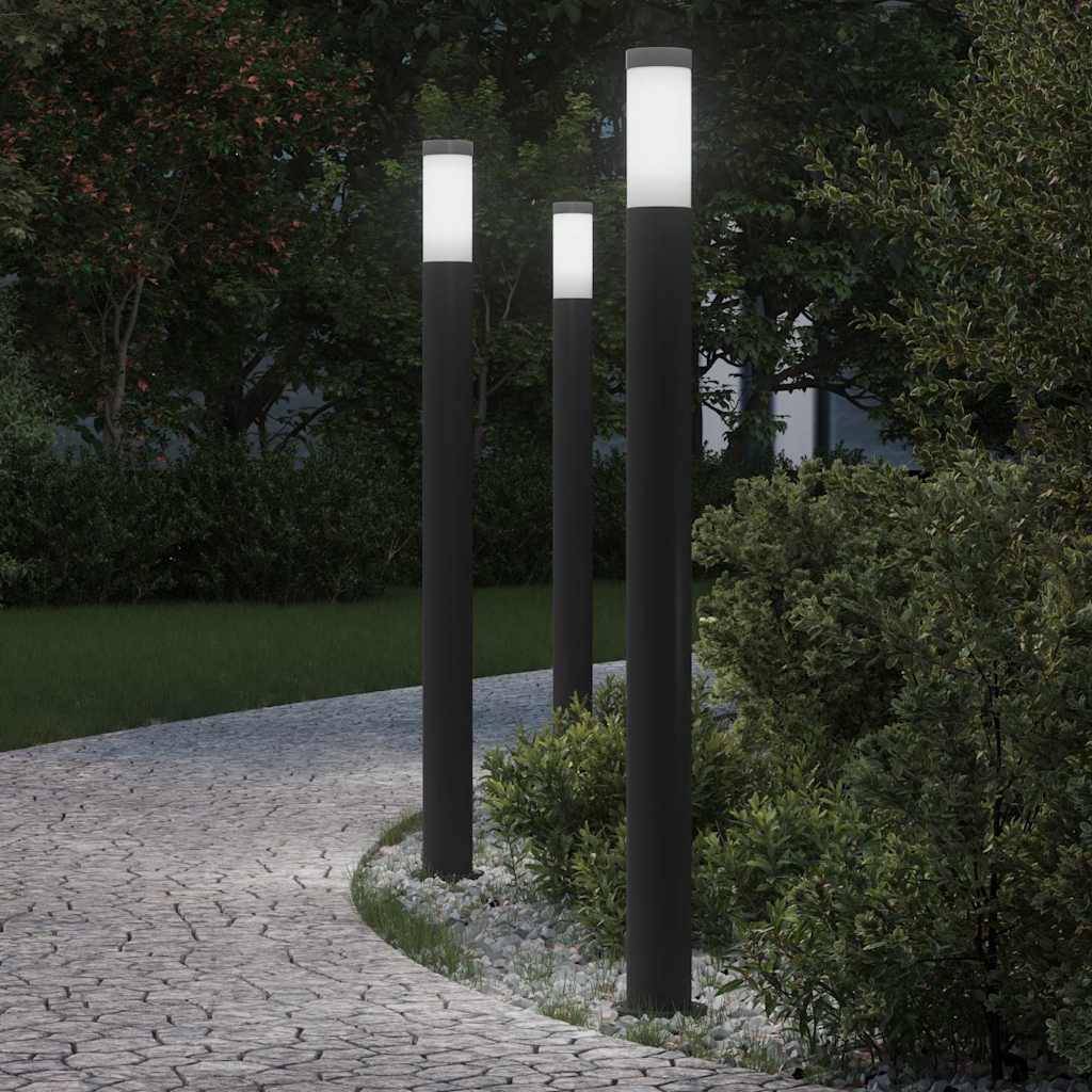 vidaXL Pollerleuchten 3er 110 cm Edelstahl IP44