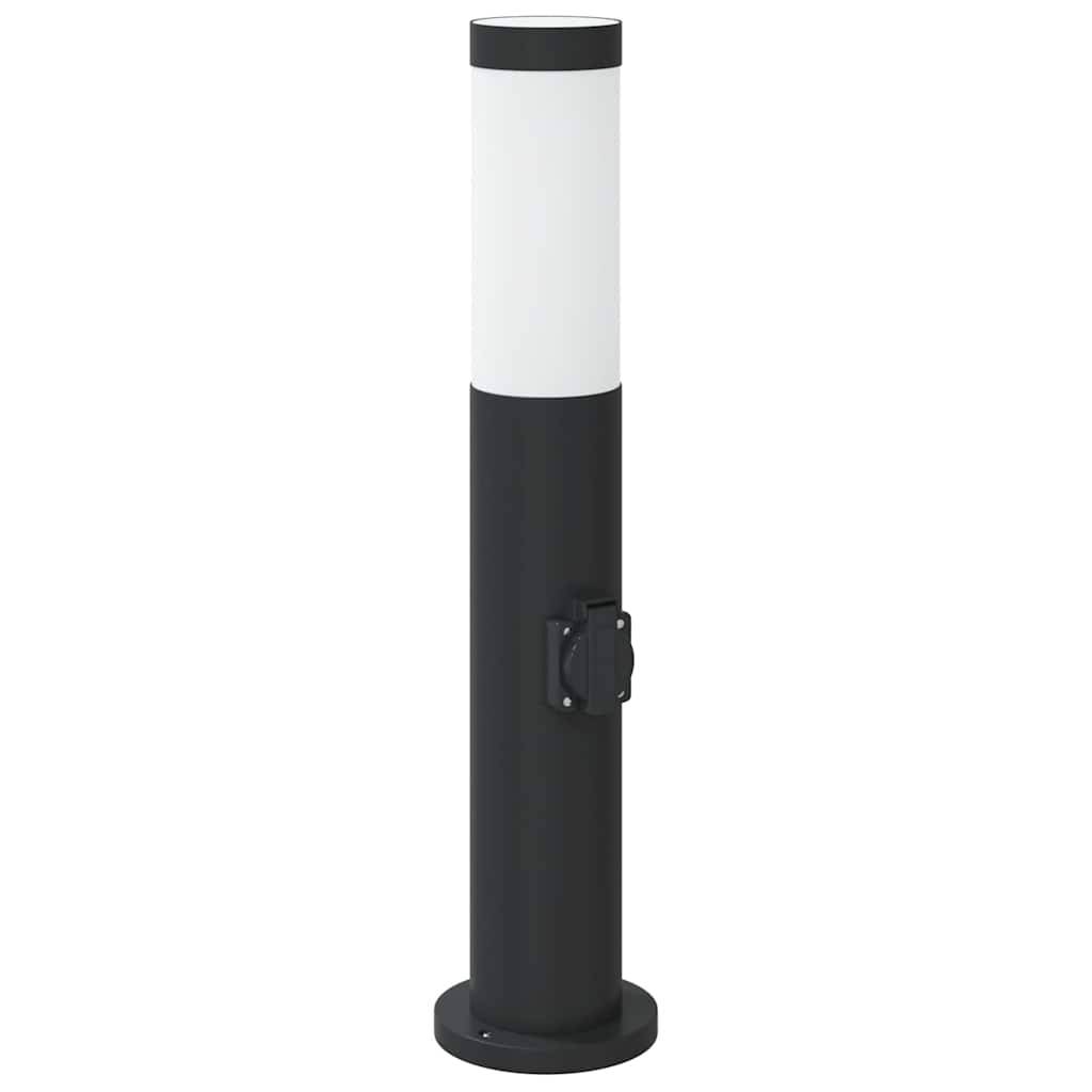 vidaXL Pollerleuchte mit Auslass 50 cm Edelstahl IP44