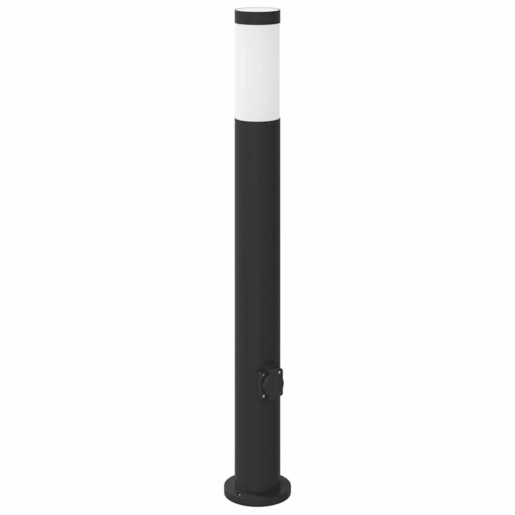 vidaXL Pollerleuchte mit Auslass 80 cm Edelstahl IP44