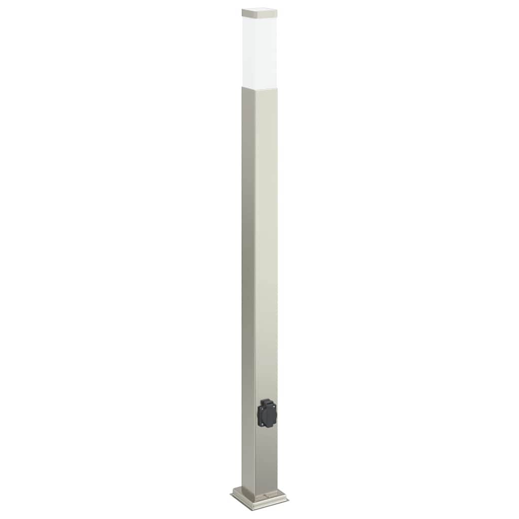 vidaXL Pollerleuchte mit Auslass 110 cm Edelstahl IP44