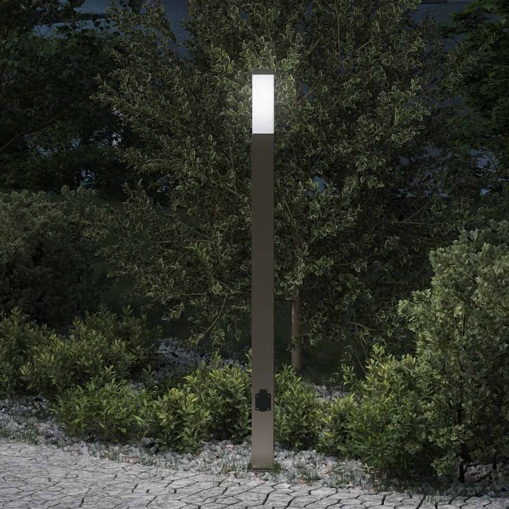 vidaXL Pollerleuchte mit Auslass 110 cm Edelstahl IP44